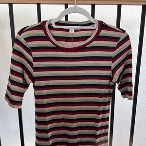 Anthropologie Striped Ribbed Dress